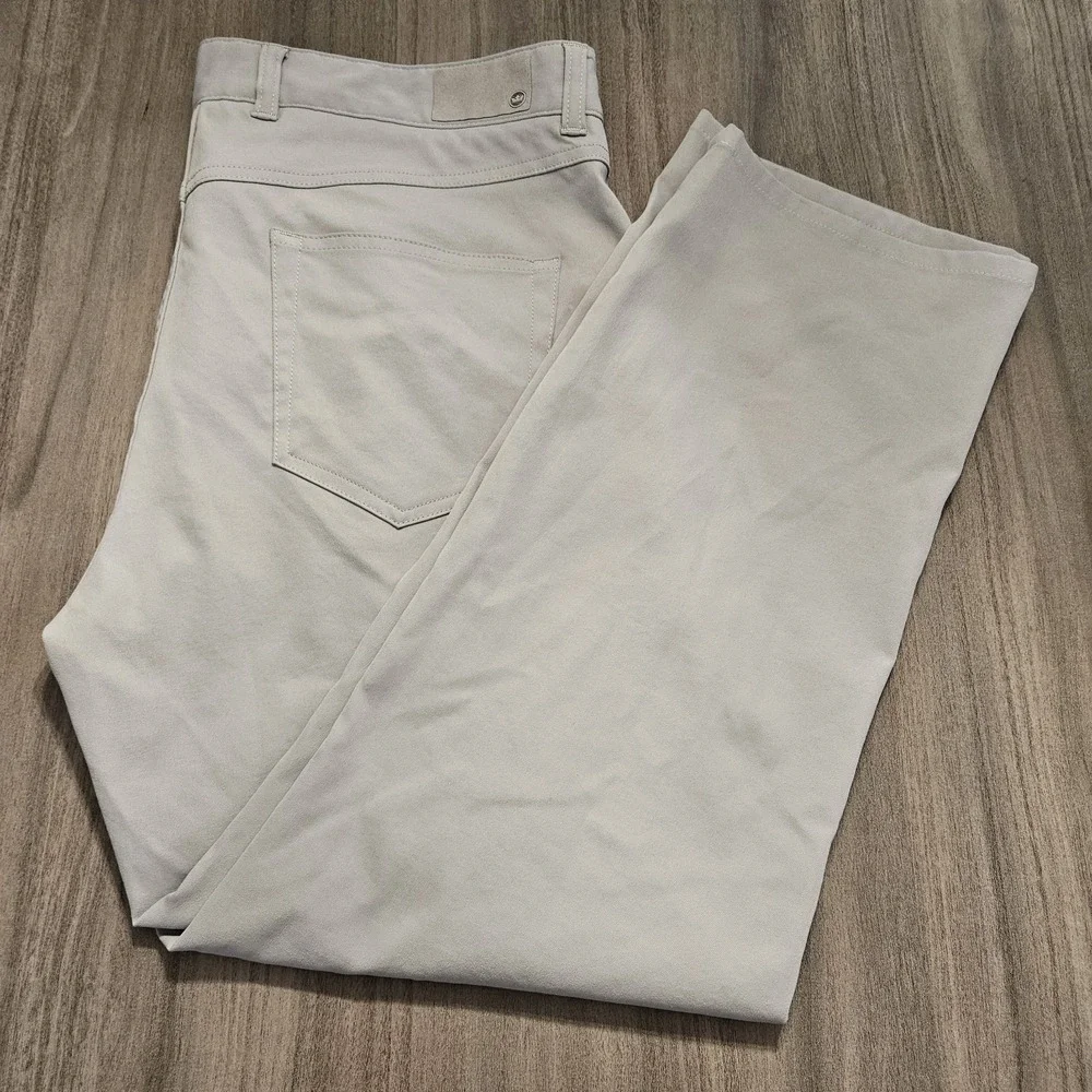 Peter Millar‎ EB66 Pants Mens 35x26 Gray Performance Stretch Tag 35x32 HEMMED